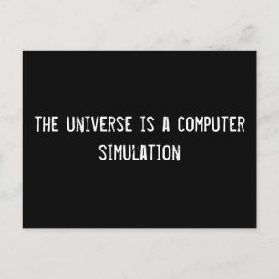 Carte Postale l'univers est une simulation informatique