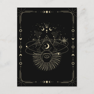 Carte Postale L'univers lune de l'art mystique céleste