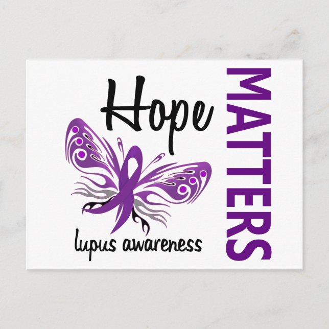 Carte Postale Lupus papillon Hope Matters (Devant)