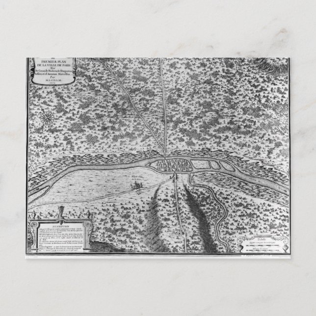 Carte Postale Lutetia ou le premier plan de Paris (Devant)