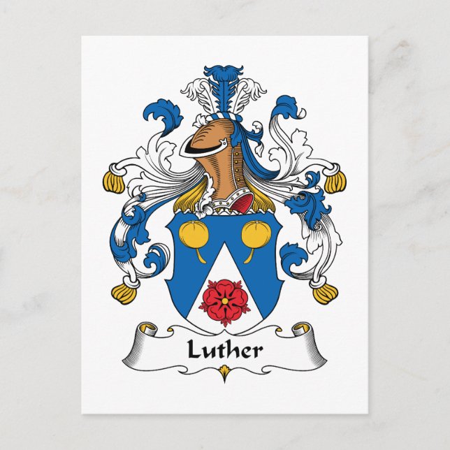 Carte Postale Luther Family Crest (Devant)