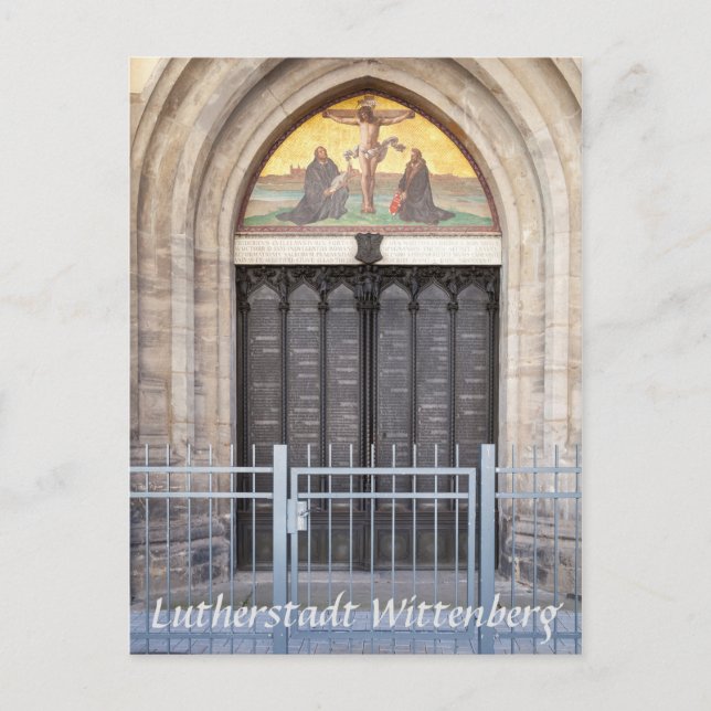 Carte Postale Lutherstadt Wittenberg Thesore Porte (Devant)