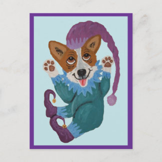 Carte Postale Lutin corgi