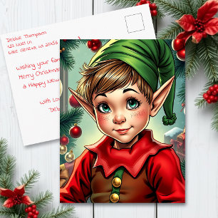 Carte Postale Lutine Fantaisiste Noël Personnalisé