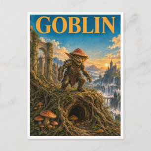 Carte Postale Lutins, tapis de souris de monstre de fantasy goth