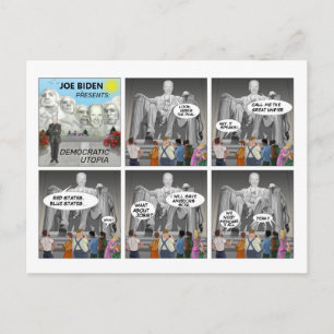 Carte Postale L'utopie démocratique de Joe Biden