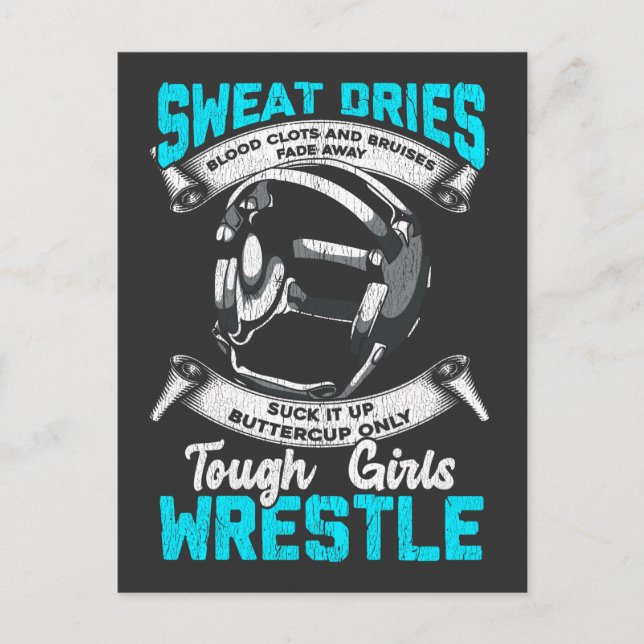 Carte Postale Lutte acharnée Girl Cadeau Bruises Sport Femme (Devant)