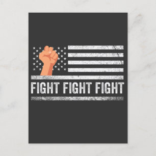 Carte Postale Lutte contre Trump Drapeau américain Patriotique