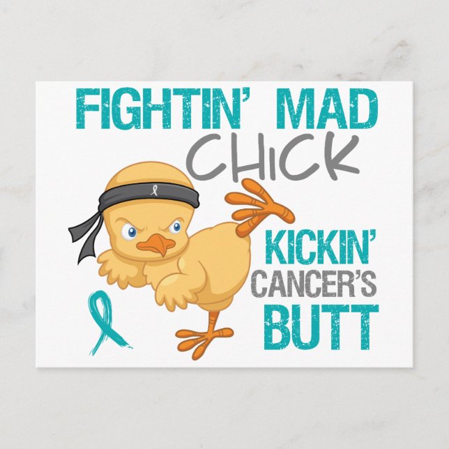 Carte Postale Lutter contre le cancer ovaire des poussins (Devant)
