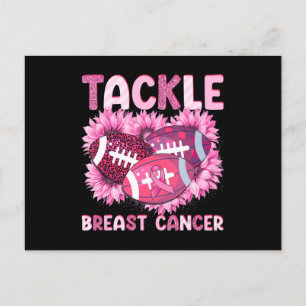 Carte Postale Lutter contre le football Cancer rose Ruban Cancer