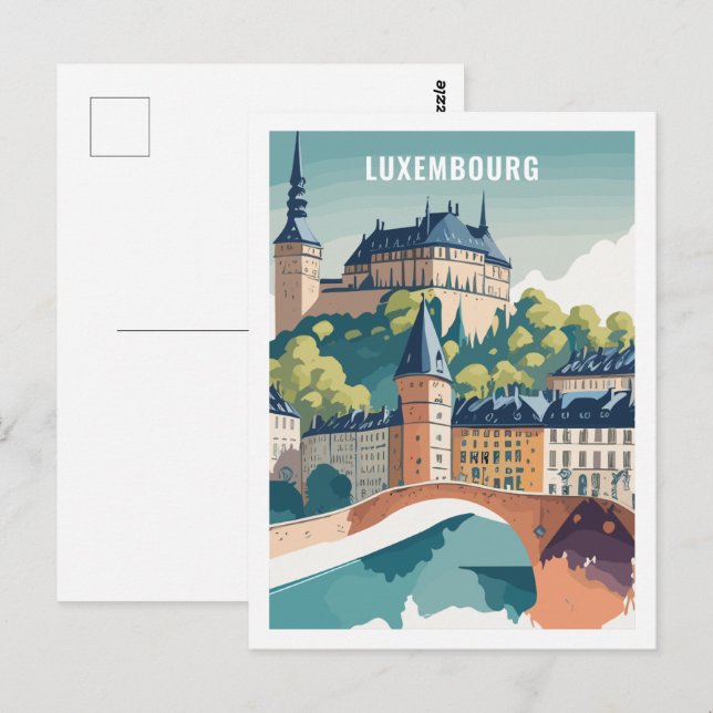 Carte Postale Luxembourg Place de Voyage célèbre (Devant / Derrière)