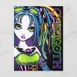 Carte postale Luxie Rainbow Cyber Goth Fairy