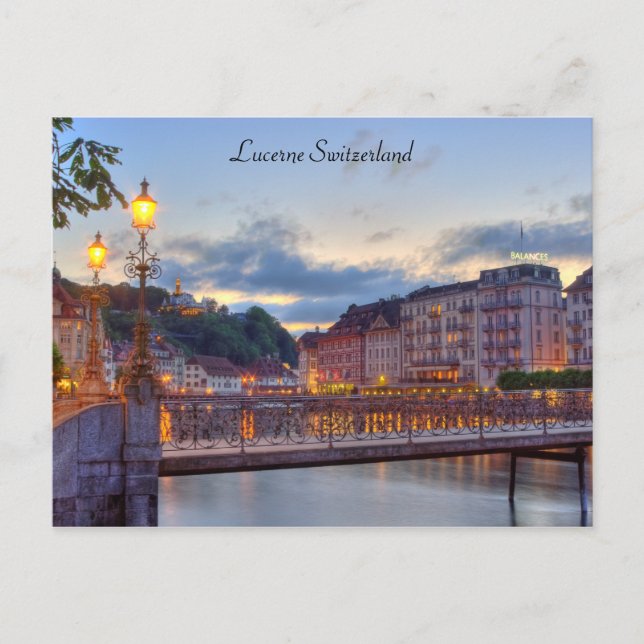 Carte postale Luzern Suisse Reuss River Vieille vi (Devant)