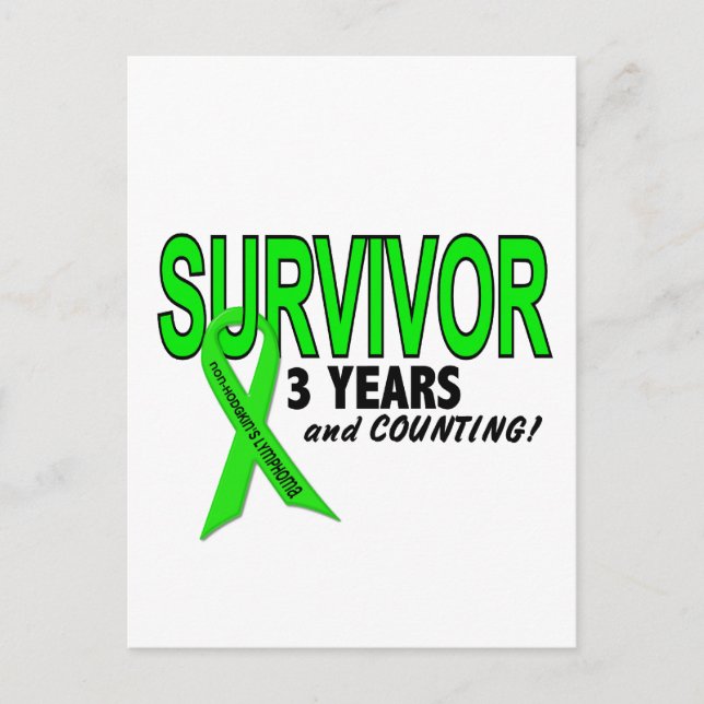 Carte Postale Lymphome non hodgkins Survivant de 3 ans (Devant)