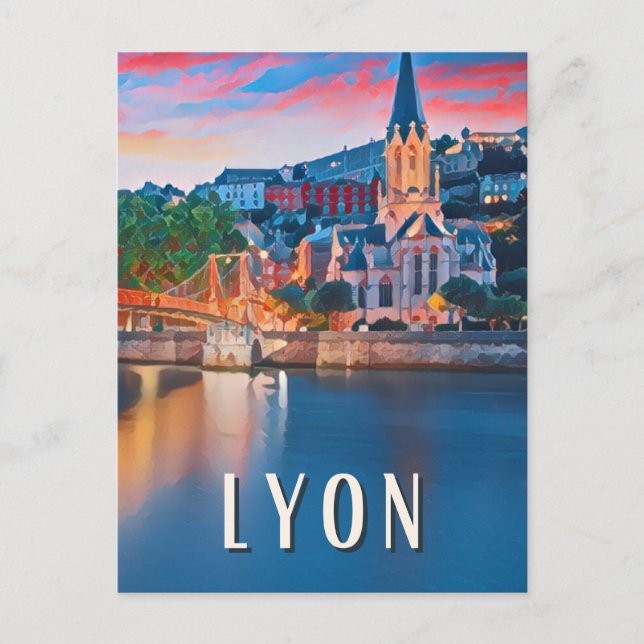 Carte Postale Lyon Photo Vintage  (Devant)