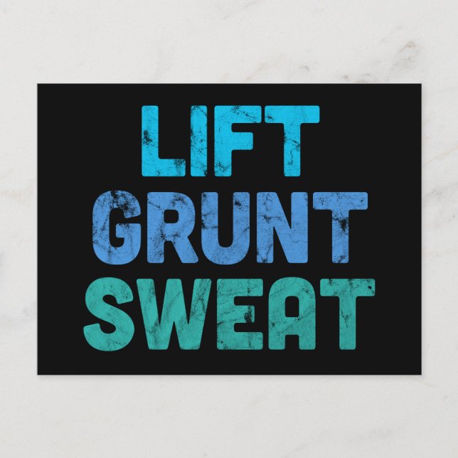 Carte Postale Lyre Sweat Bodybuilder (Devant)