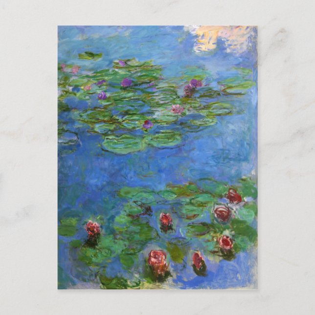 Carte Postale Lys à eau rouge, Claude Monet (Devant)