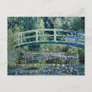 Carte Postale Lys d'eau et pont japonais