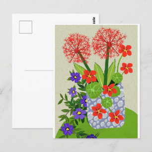 Carte Postale Lys sanguins, Surfinia et Nasturtium