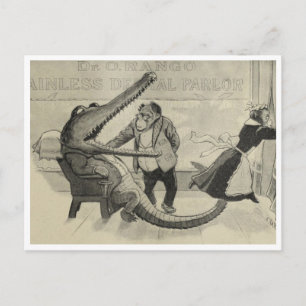 Carte Postale "M. Crocodile au dentiste"