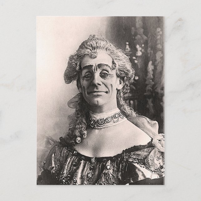 Carte Postale M. Dan Leno en tant que Mère Oie (Devant)