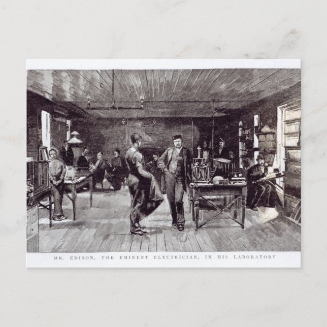 Carte Postale M. Edison, L'Éminent Électricien (Devant)