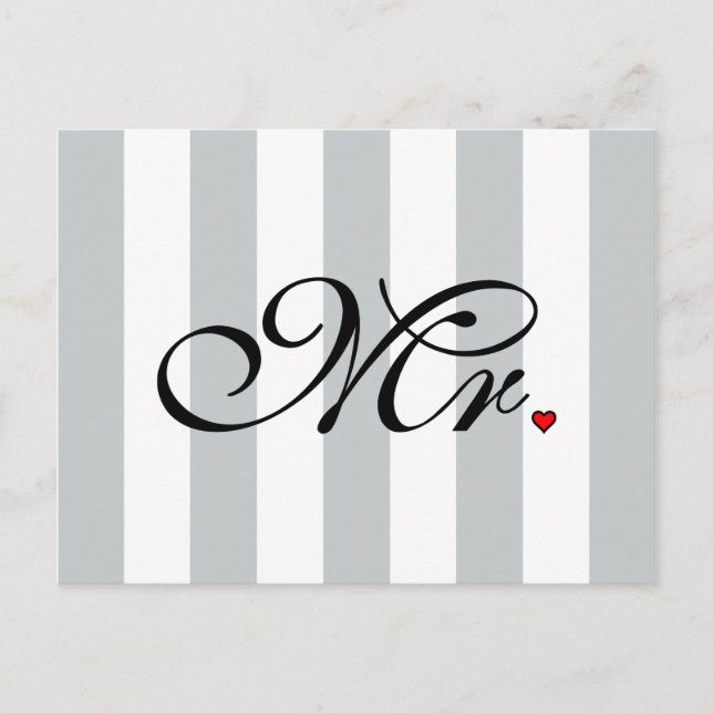 Carte Postale M. Husband Groom Cliquez pour Customiser des bande (Devant)