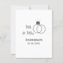 M & Mme ajout nom de famille date année cadeau de 