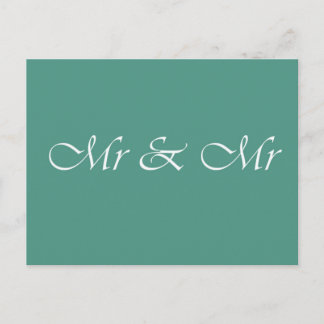 Carte Postale M. & Mme Typographie