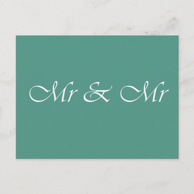 Carte Postale M. & Mme Typographie (Devant)