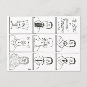 Carte Postale Ma barbe en dimensions alternatives