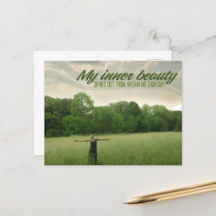 Carte Postale "Ma beauté intérieure" Motivation Affirmation