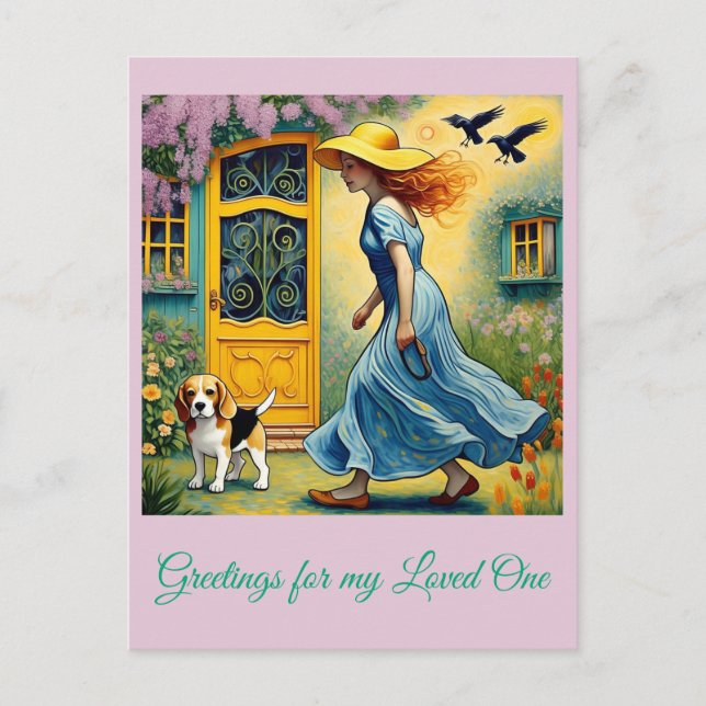 CARTE POSTALE " MA FIDÈLE COMPAGNIE " (Devant)
