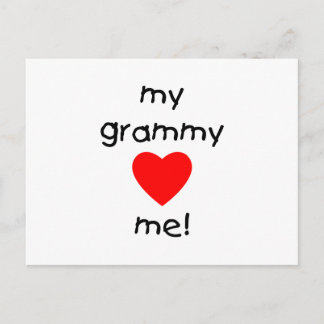 Carte Postale ma grammy m'aime