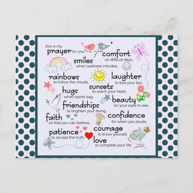Carte Postale Ma Prière Pour Vous (Devant)