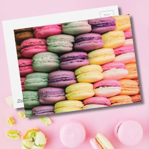 Carte Postale Macaron français coloré Cookies