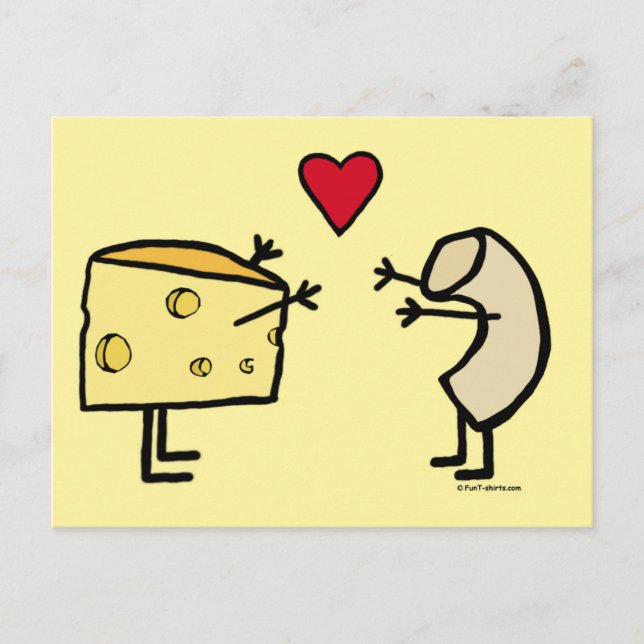 Carte Postale Macaroni et Fromage Love (Devant)