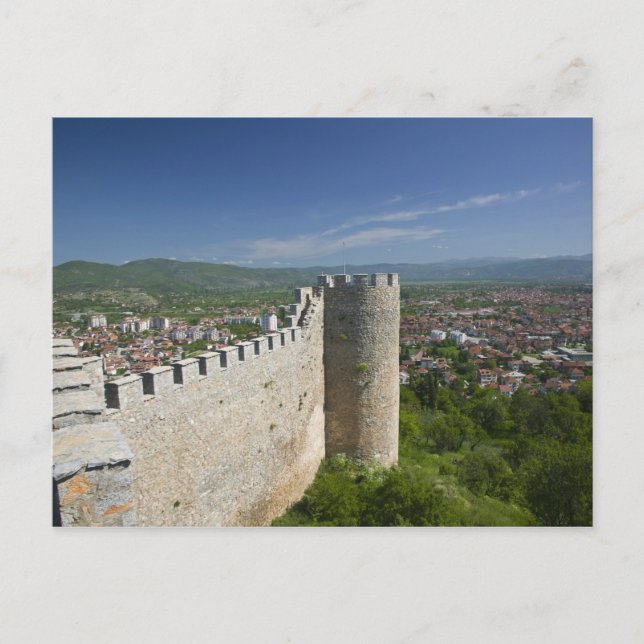 Carte Postale MACÉDOINE, Ohrid. Voiture Samoil's Castle / (Devant)