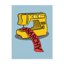 Machine à coudre jaune anarchie