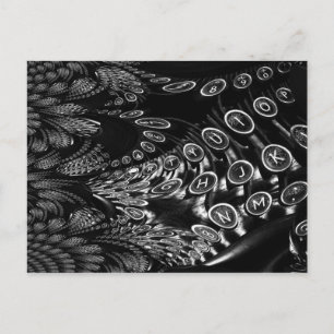 Carte Postale Machine à écrire fractale