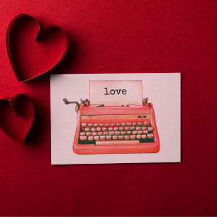 Carte Postale Machine à écrire Retro Personnalisé Vintage Valent