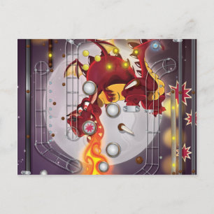 Carte Postale Machine à flipper Dragon