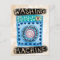 Carte postale Machine à laver