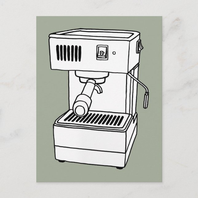 Carte Postale Machine Espresso (Devant)