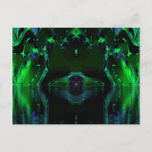 Carte Postale Machine verte