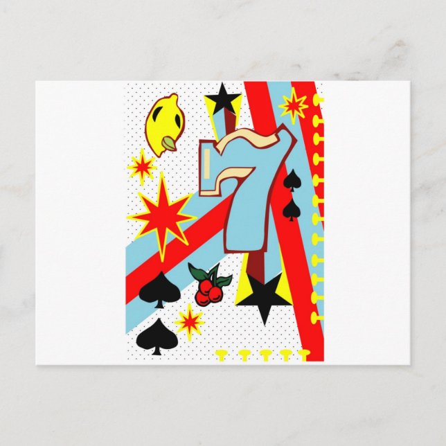 Carte Postale Machines à sous Vegas (Devant)