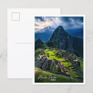 Carte Postale Machu Picchu Pérou est le magnifique lieu touristi