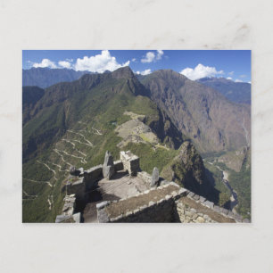 Carte Postale Machu Picchu vu du pic Huayna Picchu,
