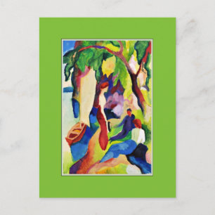 Carte Postale Macke - Femmes au lac