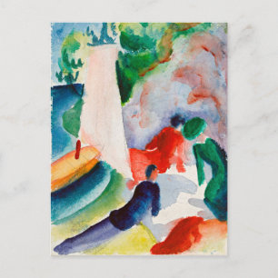 Carte Postale Macke - Pique-nique sur la plage